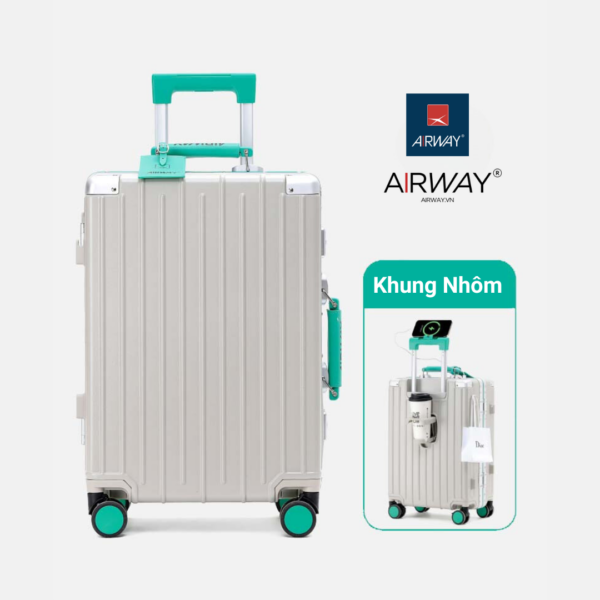 Airway Luggage Khung Nhôm PC Có Khay Để Ly - AW012 - Size 24 inch