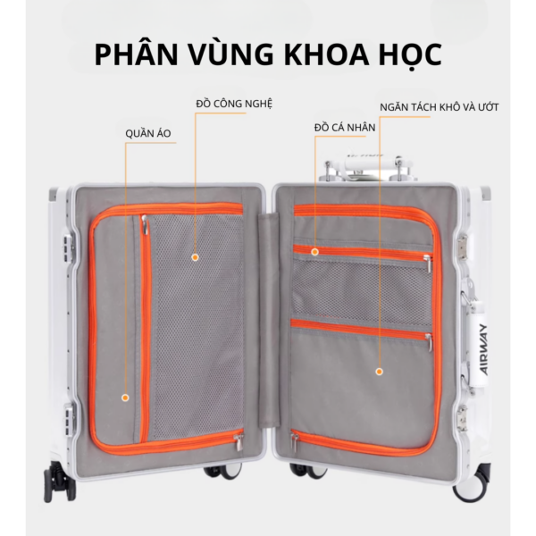 Airway Luggage Khung Nhôm PC Có Khay Để Ly - AW012 - Hình ảnh 19