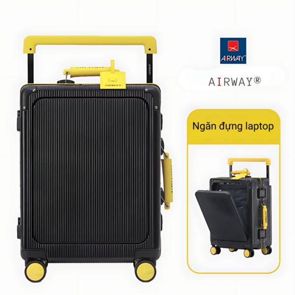 Vali Airway Japan có ngăn đựng laptop - Màu Vàng